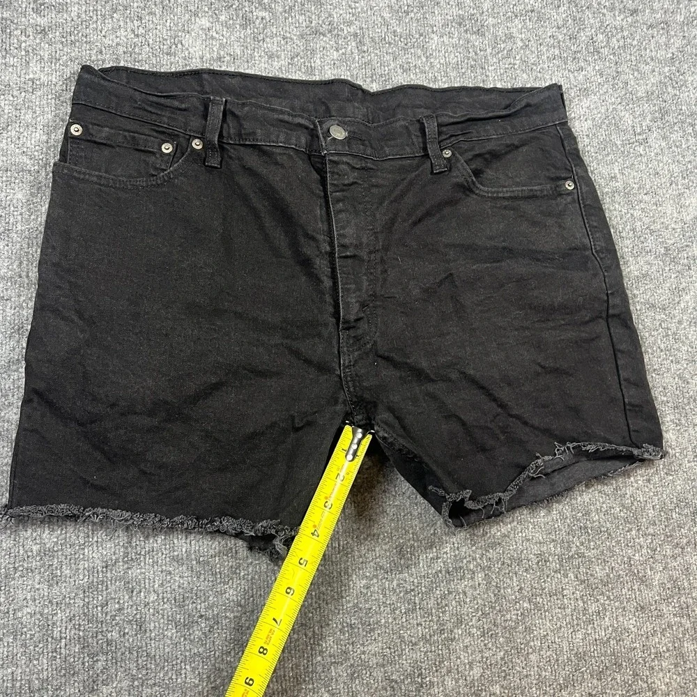 Levis 511 Shorts Mens 40 Black Denim Cotton Stretch Slim Fit Mid‎ Rise Dark Wash